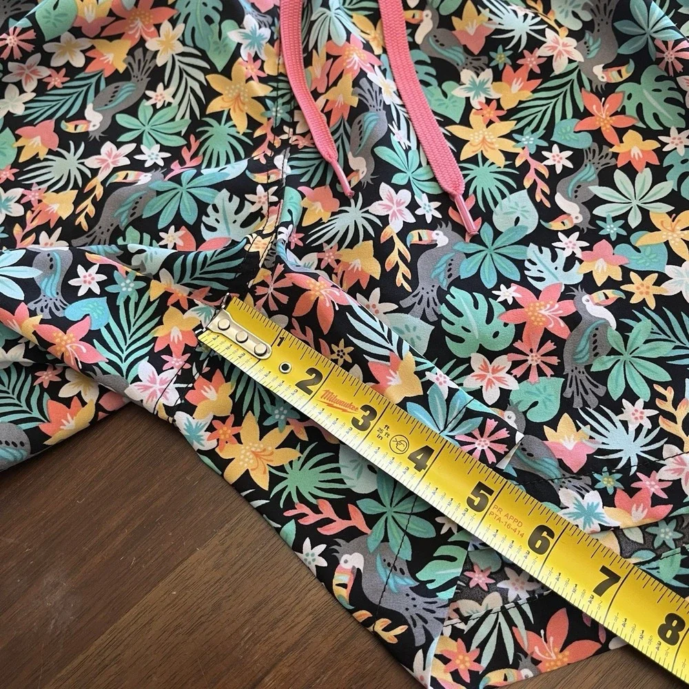 Chubbies Swim Trunks Men's Small Tropical Toucan Floral 5.5